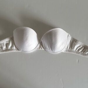SO White Lightly Padded Bra Training Bra T Shirt Strapless Underwire Bra Sz 32A